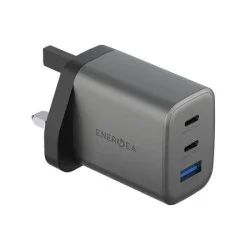 Energea Ampcharge Gan65, 2C1A Pd/Pps/Qc3.0 Wall Charger,65W (Uk) - Gunmetal